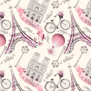 Papel De Parede Adesivo Vintage Paris Lavável 300X52Cm