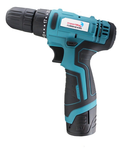 Furadeira Parafusadeira Sem Fio De 10mm Importway Iwfp-012c + Accesorio 110v/220v 60hz