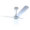 Ventilador de teto branco Lyon Di Lorena com design moderno e pás aerodinâmicas