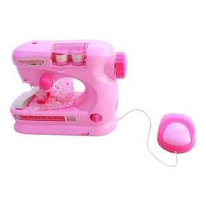 Máquina De Costura Infantil Mini Ateliê Importway Rosa Claro