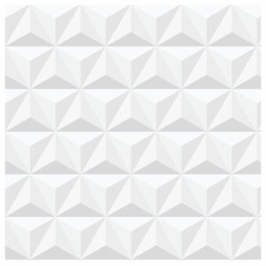 Papel De Parede Adesivo Gesso 3D Branco Vinílico 300X52Cm