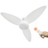 Ventilador de Teto Inverter Zonda branco com 3 pás e iluminação, acompanhado de controle remoto moderno.