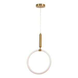 Lustre Pendente Lp-101a Moderno Dourado 15w 3000k